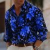 Men's Floral Print Neon Flowers Shirt Button Up Shirt Casual Dress Shirt Long Sleeve Streetwear Turndown 3D Print Collared Shirt