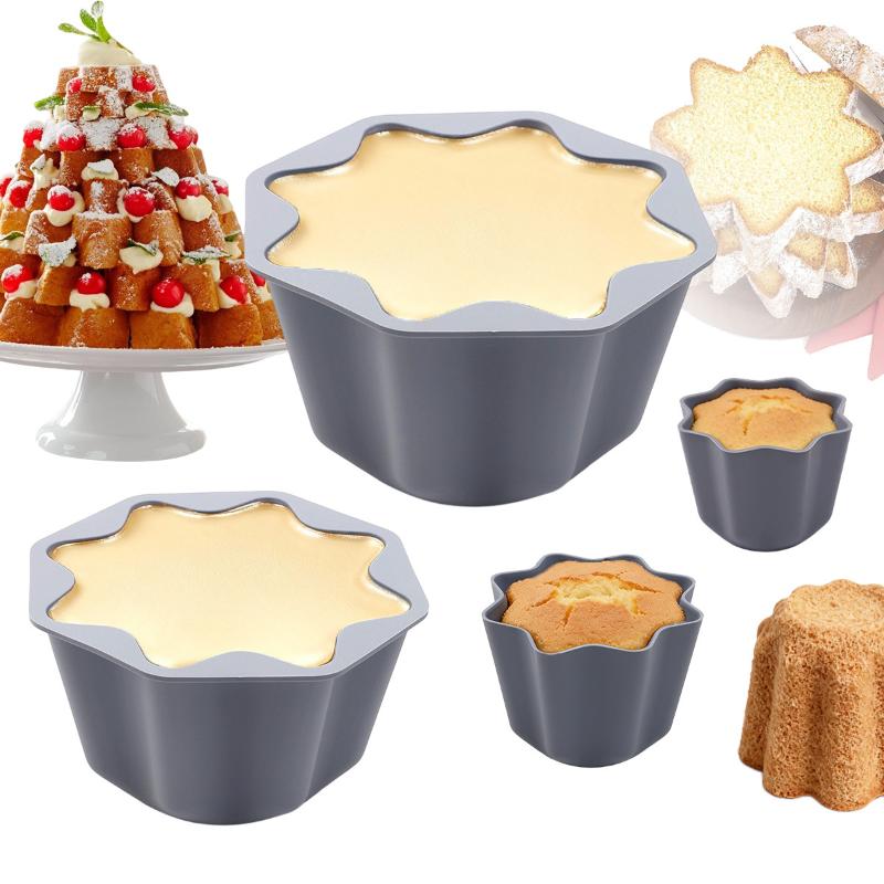 Stampo Ottagonale in Silicone per Alimenti Antiaderente Strumenti da Forno per Mousse, Budino, Pasticceria e Preparazione di Dolci