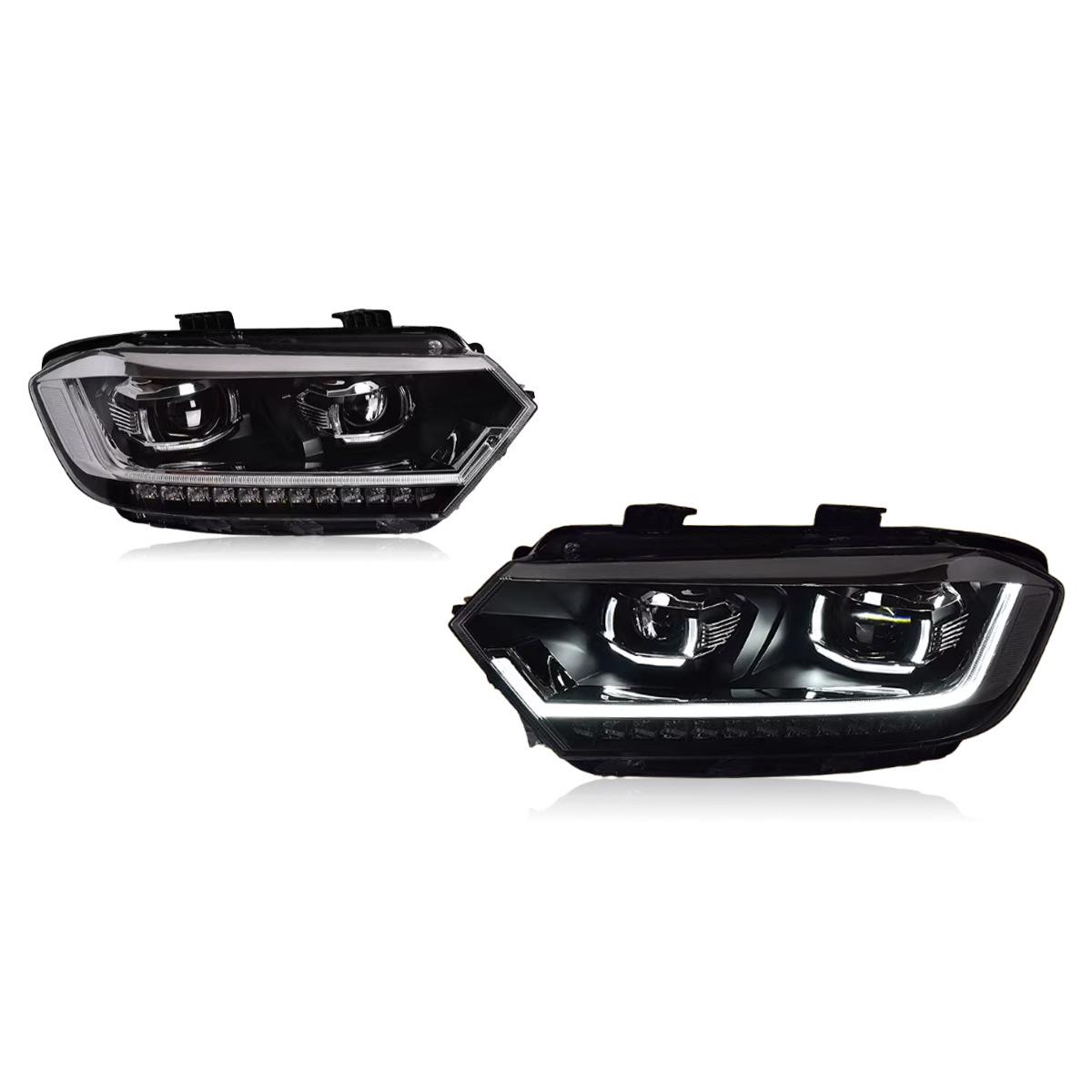 Светодиодная фара в сборе для VW Bora 16-19: Модифицированная ксеноновая линза, ДХО и динамические поворотники