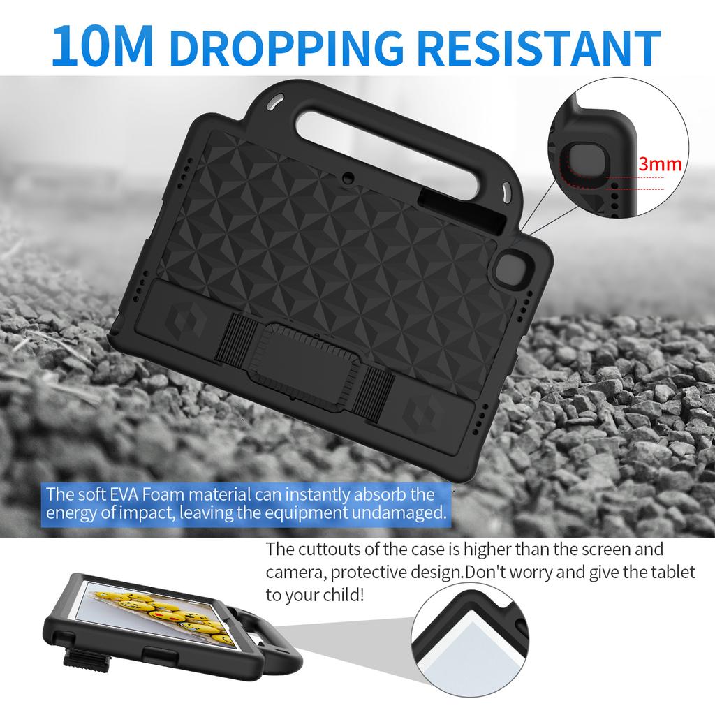 Case for Samsung Tab A8 10.5inch X200 X205 Tab A 8.0 T290 A7 Lite 8.7"T220 X110 A11 8.7 Inch Lightweight Shockproof Handle Stand