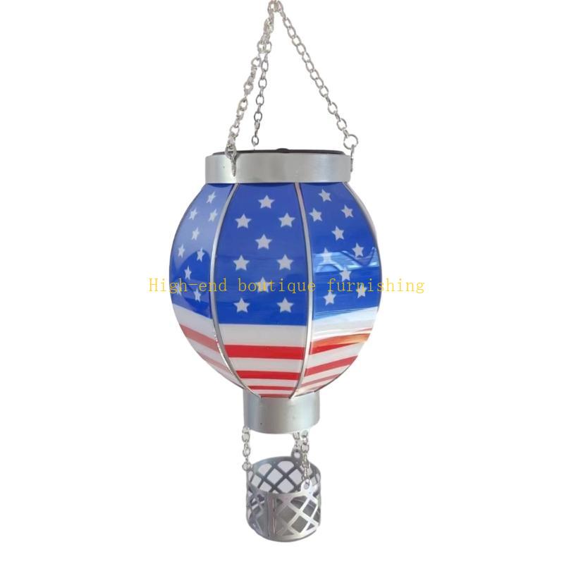 Solar Lantern Light Outdoor Waterproof Portable Garden Hanging Light Solar Powered Lantern Hot Air Balloon Lantern