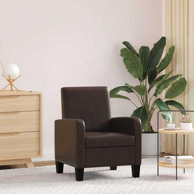 Vidaxl Armchair, Brown, Faux Leather