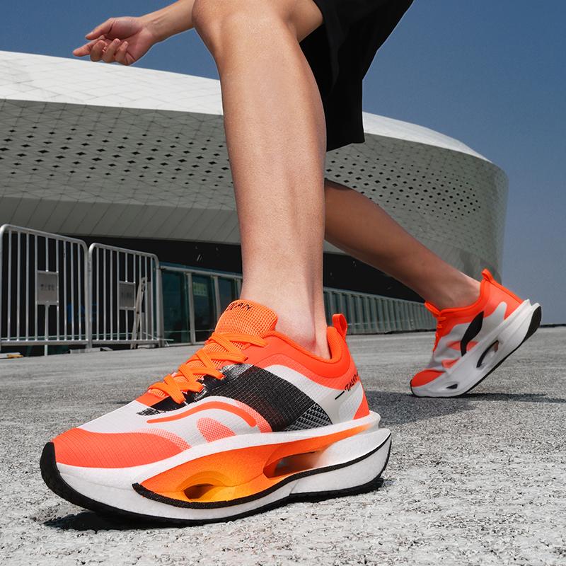 New Running Shoes Feidian Carbon Plate Men'S And Women'S Racing Youth Student Popcorn Shock-Absorbing Breathable Sports Running Shoes