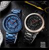 Sanda Men's Trendy Steel Band Hollow Dial Watch