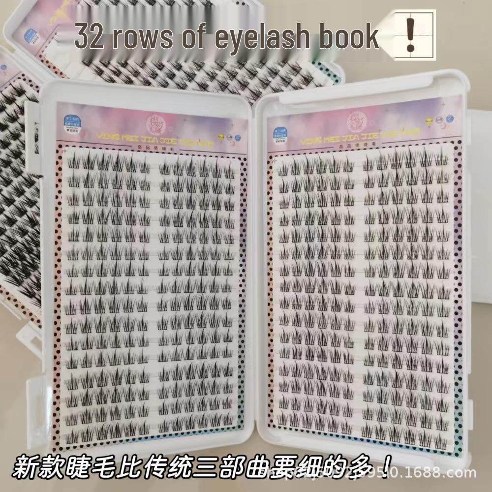 High-Capacity Natural Lazy Sunflower Segmented Cluster Self-Grafting False Eyelashes