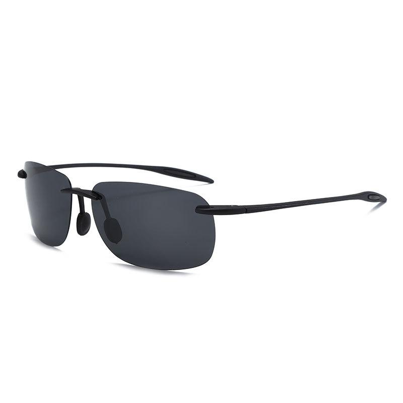 New Men Classic Sports Rimless Sunglasses Men Women Male Driving Golf Rectangle Ultralight Frame Sun Glasses UV400