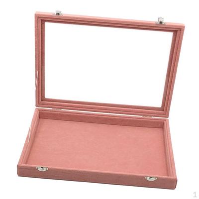 Insert Grid Jewelry Display Storage Box Tray Holder Showcase