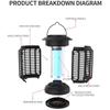 Outdoor LED Mosquito Light Low-noise Indoor Mosquito Repellent Lamp 165*165*270mm Household Electric Insect Trap Lamp