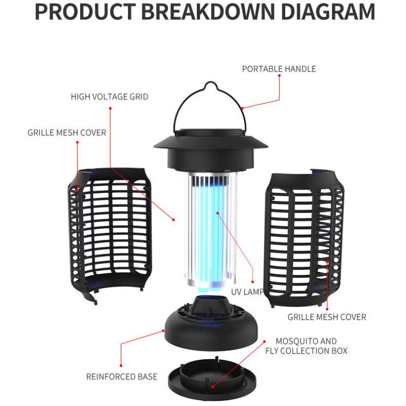 Outdoor LED Mosquito Light Low-noise Indoor Mosquito Repellent Lamp 165*165*270mm Household Electric Insect Trap Lamp