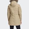 Adidas Xploric Teplý Jednobarevný Bavlněný Kabát Střední Délky Dámské Kabáty Khaki GE7790