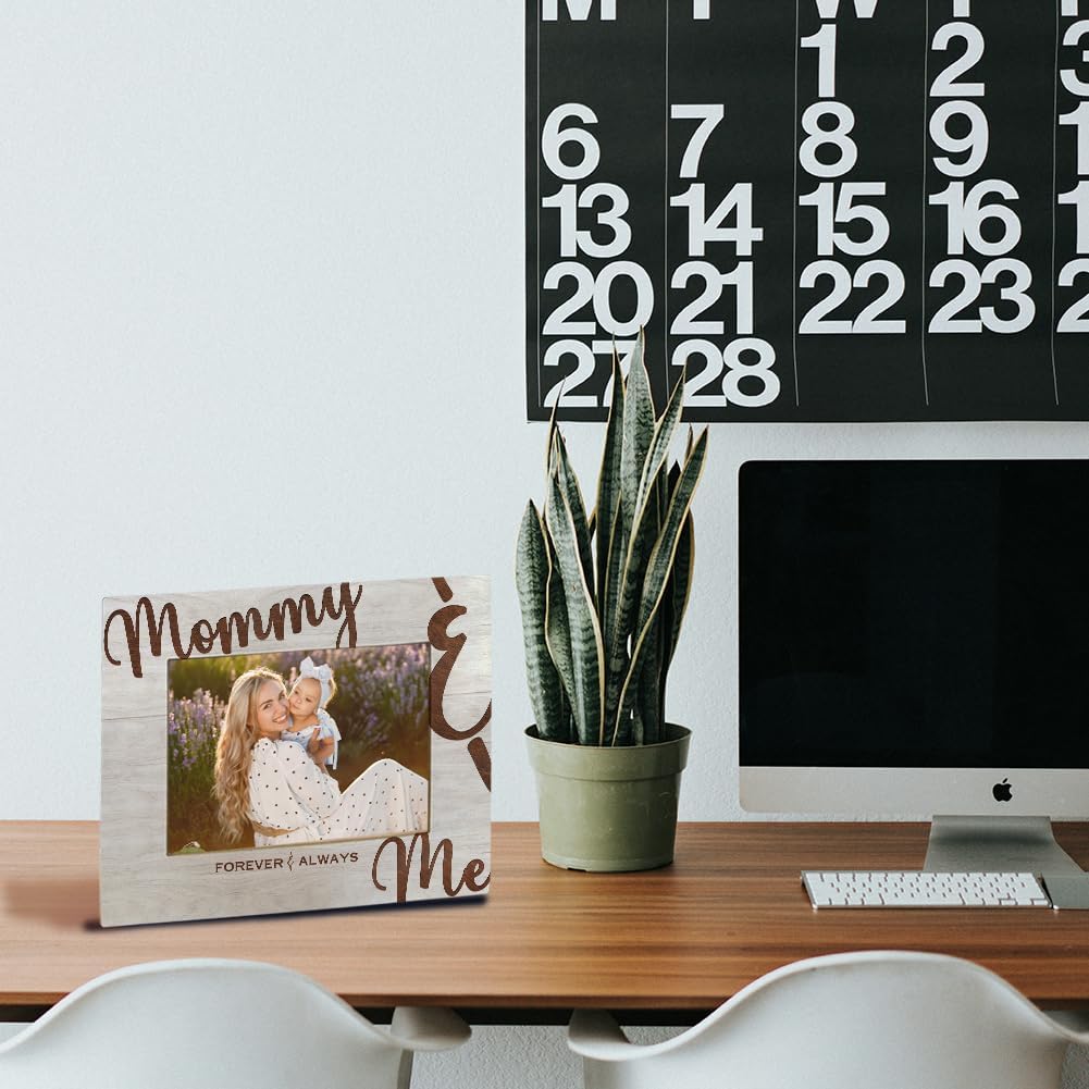 Mom Picture Photo Frames 5x7 - Gifts from Daughter Son for Mother's Day Birthday, Family Picture Frame for Mommy and Me, Wooden Picture Frames