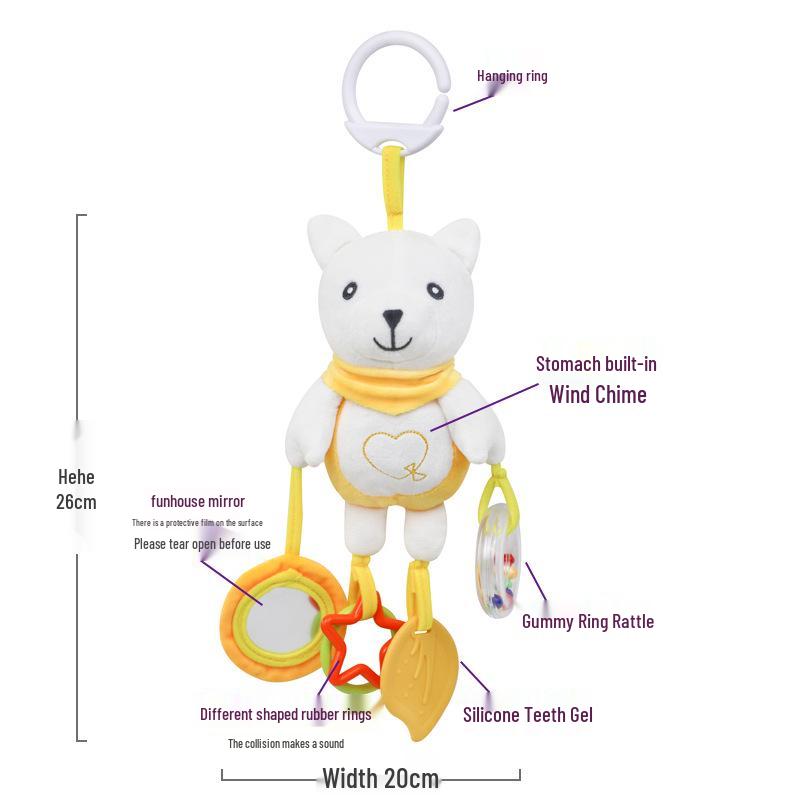 

Мобиль для детской кроватки BBSKY: Мультяшная плюшевая игрушка-погремушка для прорезывания зубов