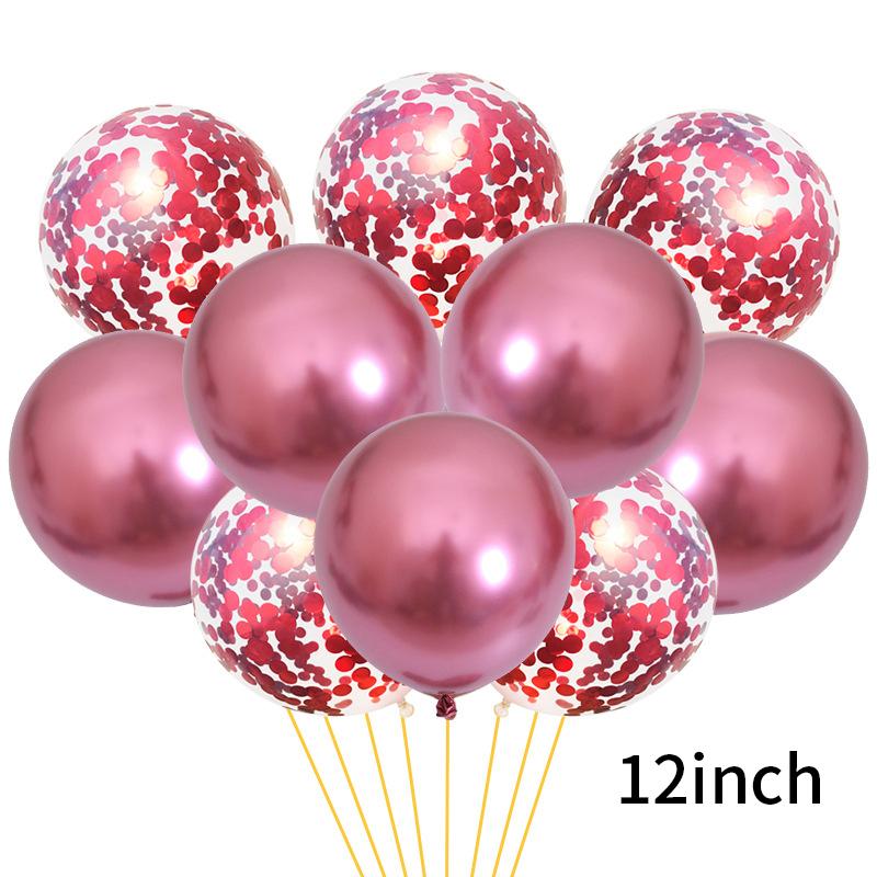Lot De 60 Ballons à Paillettes Et Confettis + 10 Sifflets - Décoration Fête Anniversaire, Mariage - Taille 12 Pouces