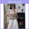 Wool Yarn Knit Sleeveless Tank Top For Summer Women Chic Relaxed Fit