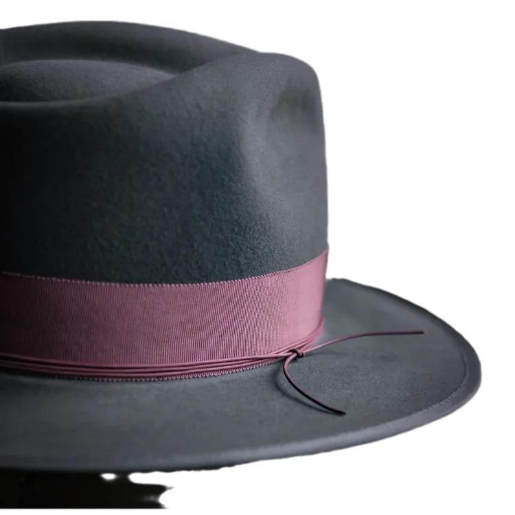 Solid Color Wool Top Hat Bow Decorative Felt Hat Jazz Hat