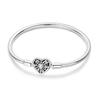 925 Silver Sparkling Fashion Zircon Spherical Heart-Shaped Snake Bone Bracelet For Women Fashion Birthday Jewelry Gifts