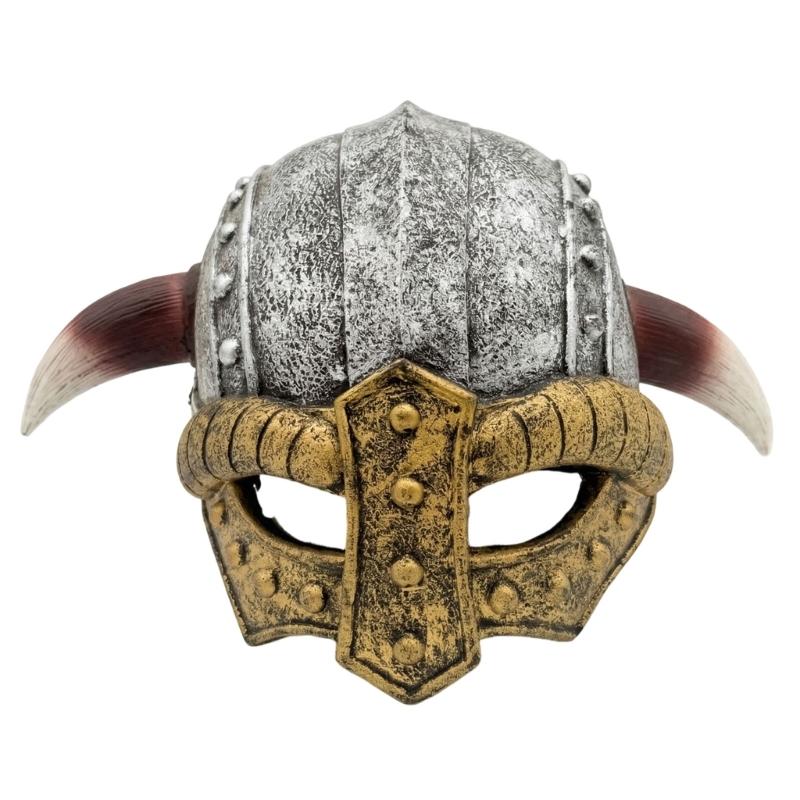 

Middle Ages Vikinges Helmets with Horns Norses Barbarians Warrrior Hat for Battle Play Halloween Cosplay Theme Party 1
