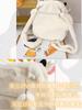 Bubu Ohana Bag with Paw White Backpack/Shoulder Bag, 2-Way Bag, Diagonal/Crossbody Gusset, Casual, Fluffy, Women's, Spring, Summer, Autumn, Winter,