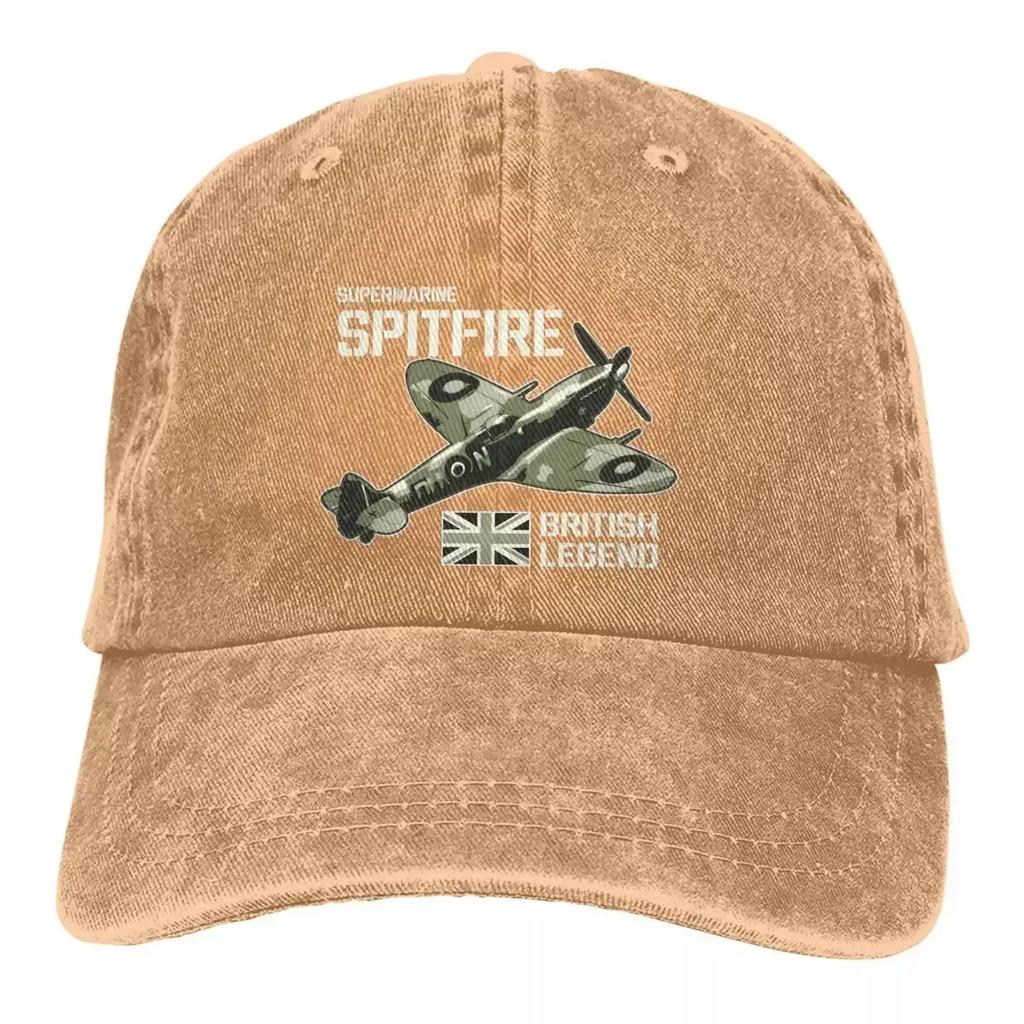 Summer Cap Sun Visor Fighter Aircraft RAF Plane WW Aeroplane British Caps Spitfire Cowboy Hat Peaked Trucker Dad Hats