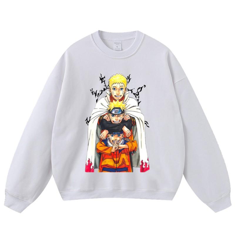 Oversized Cotton Long Sleeve Graphic Hoodie Men - Vintage Anime Character Print Loose Fit Streetwear