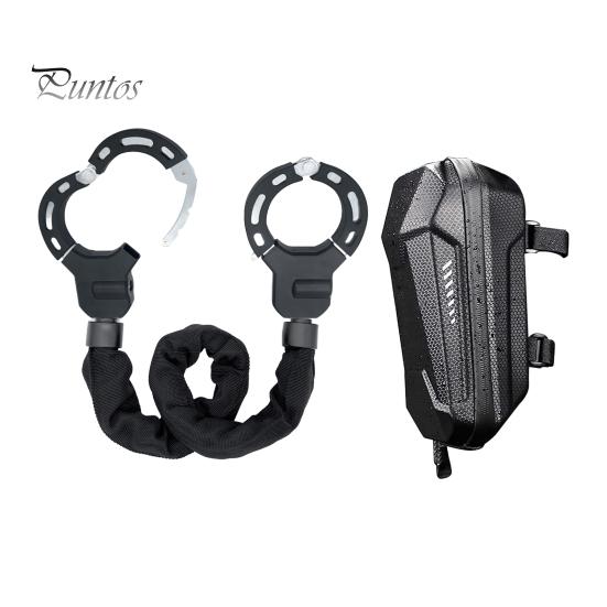 

Велосипедный замок с цепным замком и переносной сумкой для подвешивания, противоугонный стальной цилиндровый замок, 10 поворотных цепных замков для велосипедов, скутеров Sets