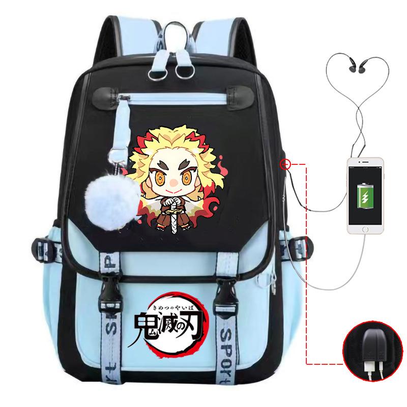 Demon slayer ghost extermination column student schoolbag junior high school student primary school student middle school student backpack