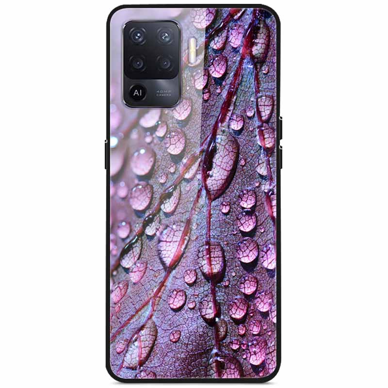 Tempered Glass Case For Oppo Reno5 Lite Hard Back Cover for Oppo Reno 5 Lite Luxury Painted Reno5Lite Funda 6.43'' Shockproof
