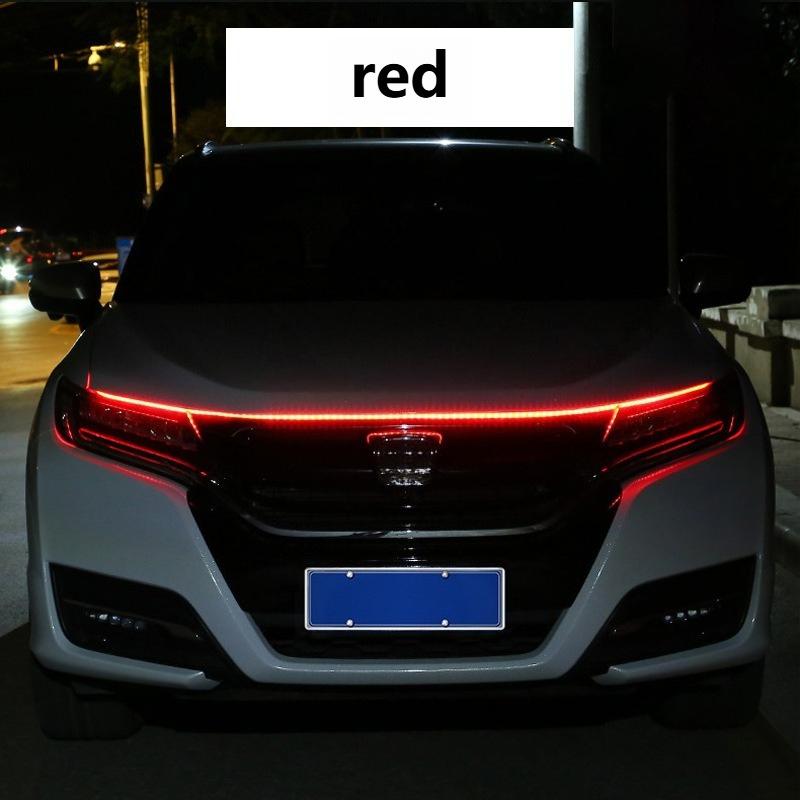 Car LED Hood Light Strip 12V, Flexible Waterproof Exterior Bonnet Daytime Running Atmosphere Lamp, Universal for Car SUV Truck Decorative Lighting