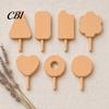 DIY Craft Stick Unfinished Wood Popsicle, Summer Ice Cream Shaped Wooden Popsicles Paint for Projects Home Decoration Supplies