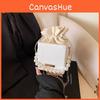 Women Print Pearl Handbag Fashion Drawstring Bucket Bag With Cell Phone Pocket