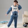 Set Pigiama in Flanella per Bambini Ragazzi Ragazze Caldo Manica Lunga Top e Pantaloni Pigiami Invernali per la Casa