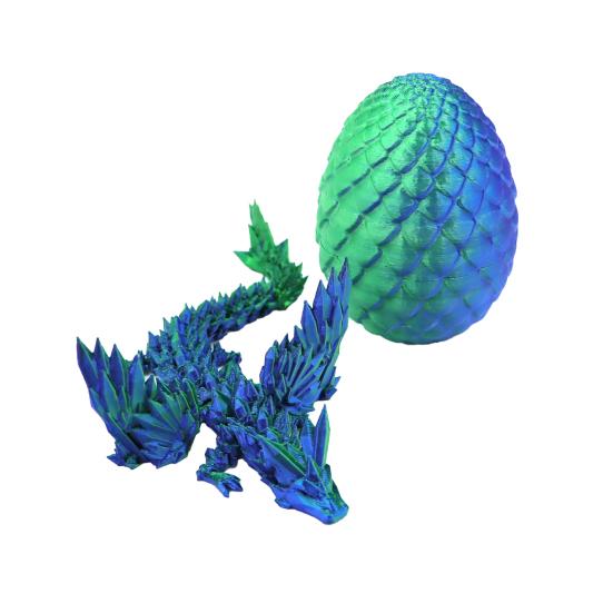 Yousheng 3D Printed Dragon Egg Figurine Movable Joints Flying Dragon Figure Fidget Toy Dragon Egg with Articulated Dragon Inside Decoration Ornament