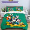 3pcs set Mickey Mouse Pluto1pc of quilt cover+2pcs of pillowcase, no core, print bedding, All Seasons Bedroom Setting024