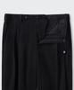Musinsa Standard Brushed Two-Tuck Wide Hidden Elastic Waist Slacks [Black]