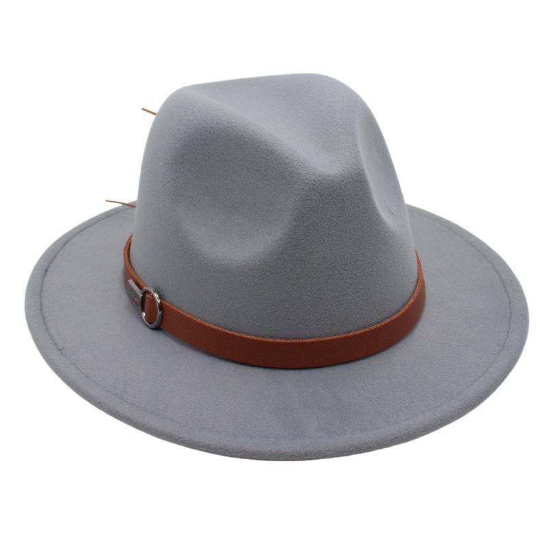 S New Retro British Top Hatsmall Belt Felt Hat Autumn And Winter European And American Jazz Hat Ins Style