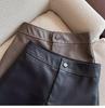 Women's PU Leather High Waist A-line Bootcut Shorts