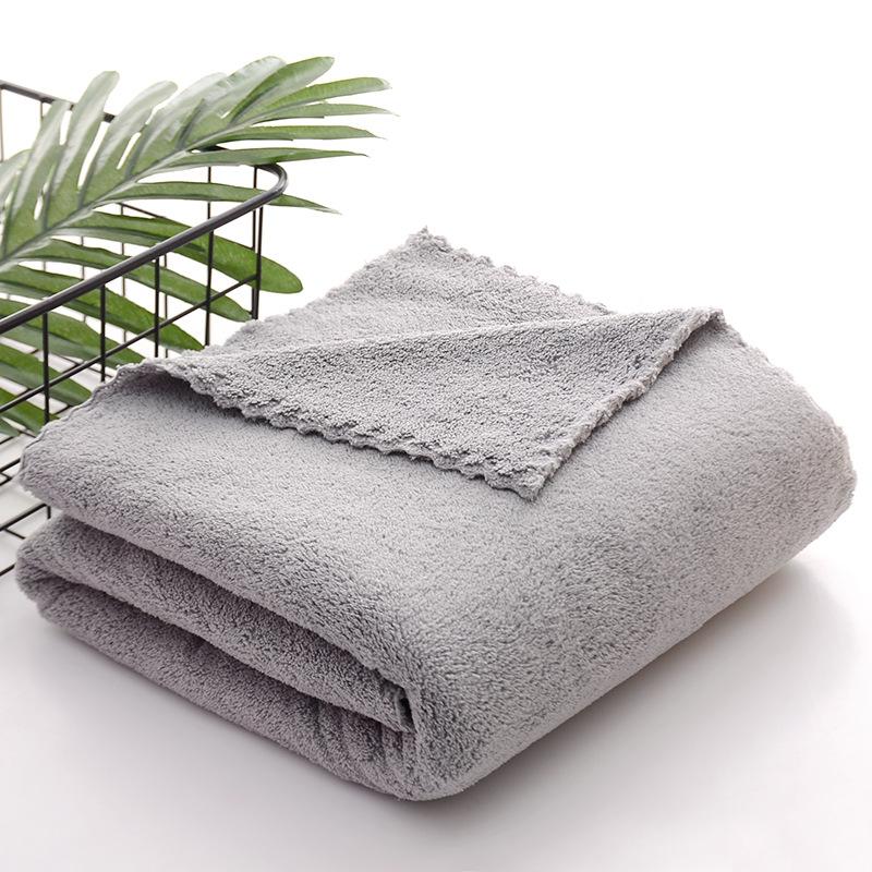 Plain-coloured Soft Absorbent Bath Towel