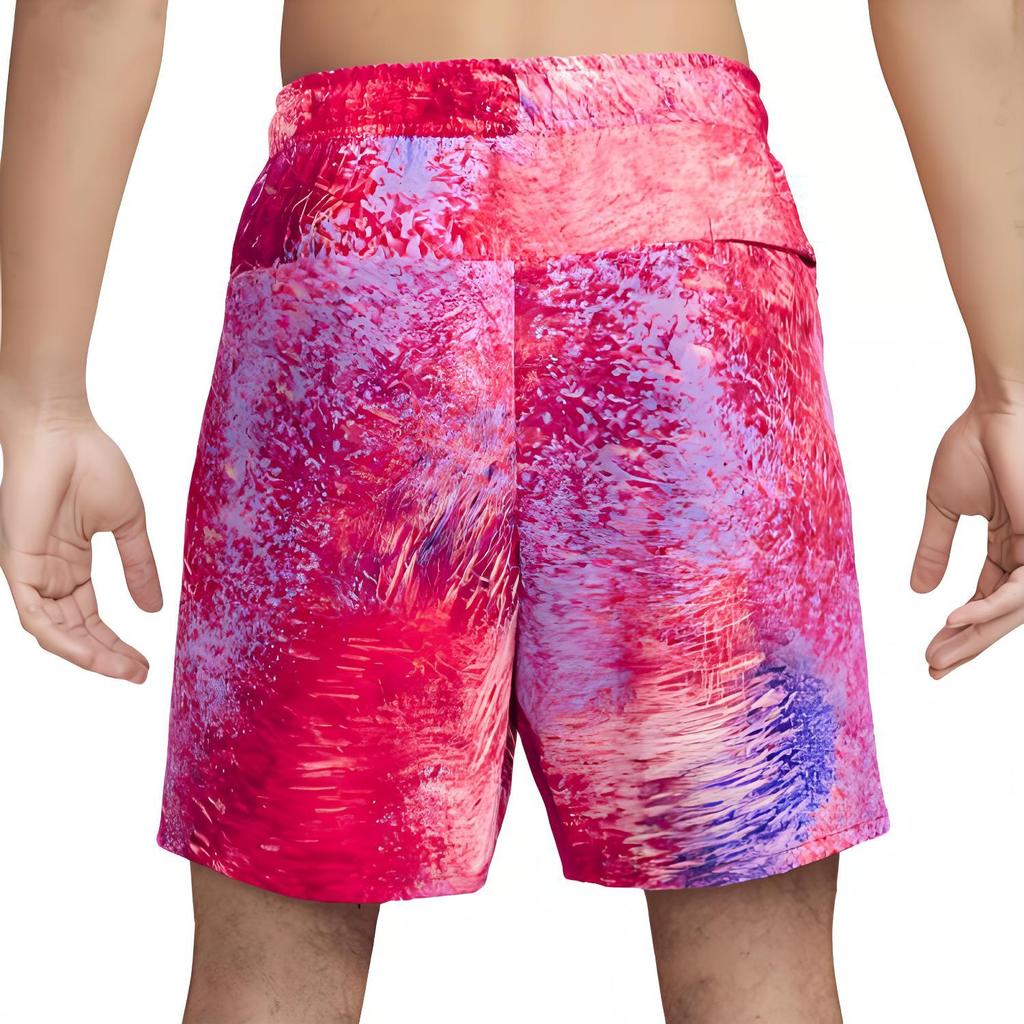 Nike Dri-Fit USA Unlimited Sweat-Wicking Comfortable Stretch Woven Fabric Three-Quarter Casual Shorts Men shorts Super-Pink Sport-Red White FN1047-645