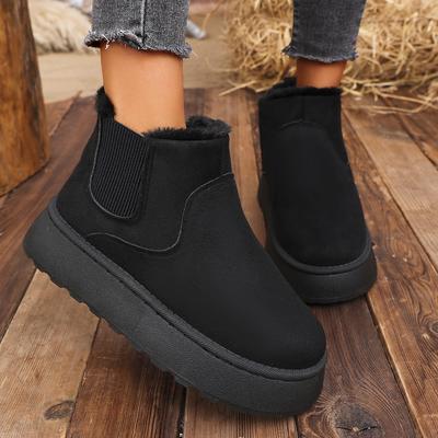 Schneestiefel Damen 2024 Neu Dickes Samt Übergröße Wintermode Wärme Ein-Schritt Kurze Stiefel Baumwollschuhe Damen Baumwollschuhe