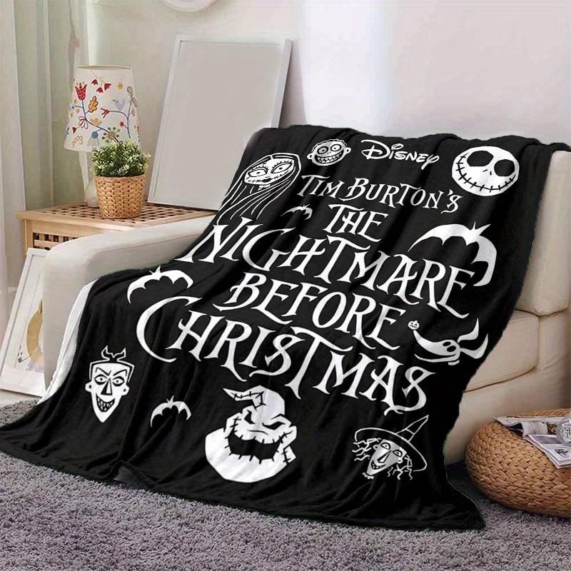 1 Stück, Gemütliche Nightmare Before Christmas Heimdekor-Decke: Perfekte Flanelldecke für Schlafzimmer, Wohnzimmer, Reisen, Camping, Auto