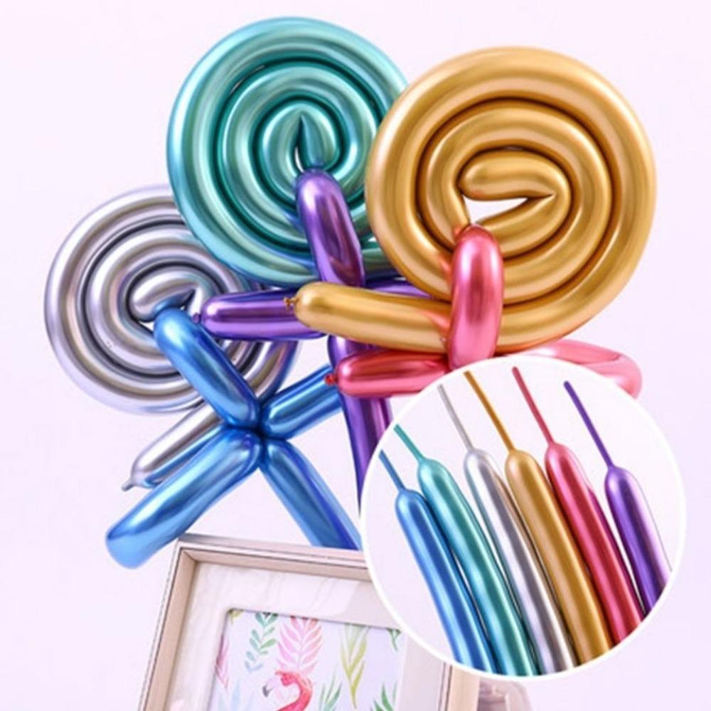 100Pcs Metallic Latex Balloons Glossy Metal Inflatable Balloon Decorations Party Decoration