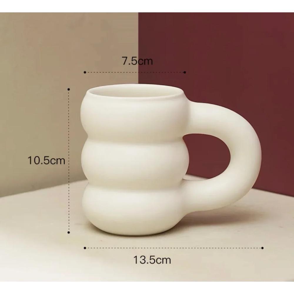 Creative Water Cup Ceramic Mug Nordic Coffee Cups with Big Handrip Colored Ceramics Big Juice Mugs