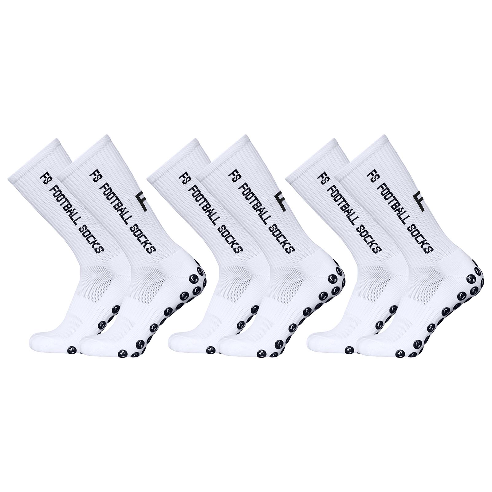 

3 Pairs Outdoor Sports Running Socks Stretch Socks Athletic Football Soccer Socks Anti Slip Socks with Grips football socks
