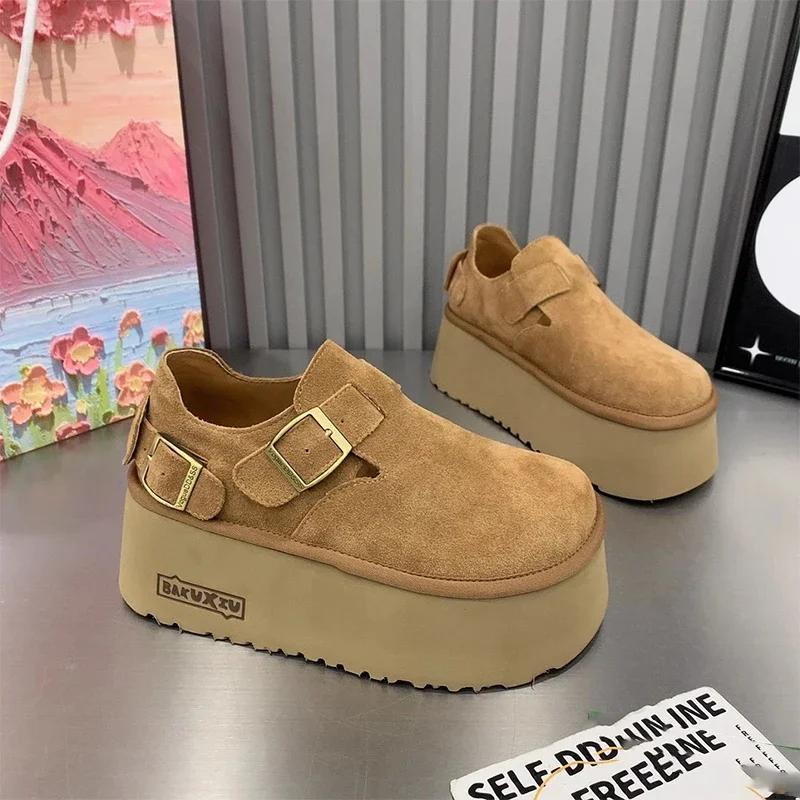 

Новые женские туфли на платформе, повседневные туфли на плоской подошве, кроссовки, трендовая модная спортивная обувь из замши, осенняя обувь для бега и путешествий, Zapatillas De Mujer 35