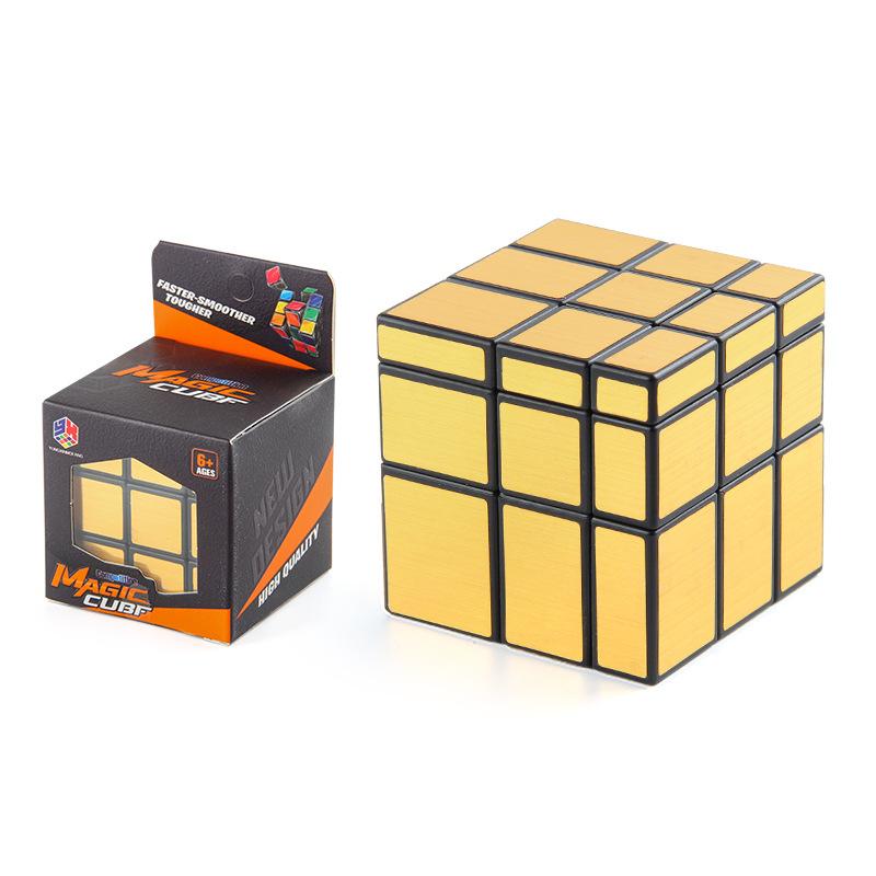 Source Children'S Science, Education And Education Third-Order Rubik'S Cube 5.7Cm Gold Sticker Special-Shaped Mirror Rubik'S Cube Toy