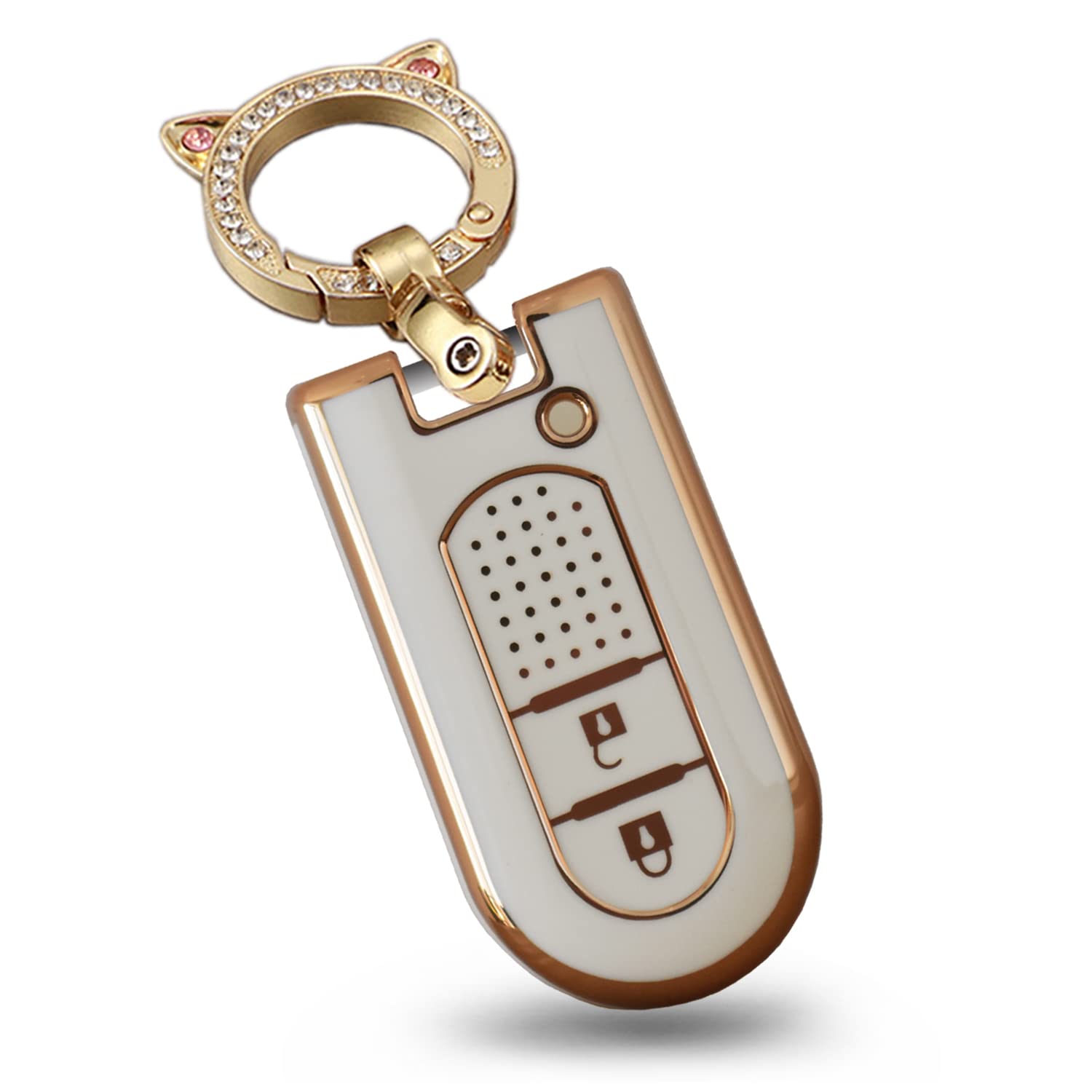 

SANRILY Чехол для ключа Daihatsu, Брелок для ключей, Чехол для ключа, Защита ключа, Tanto Move, Custom Move, Compatible with genuine car белый