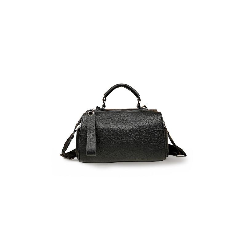 Simple Boston bag women's new fashionable large-capacity shoulder bag soft leather versatile portable messenger bag