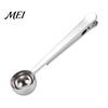 Dual-purpose Spoon And Bag Clip 2 in 1 Clip, Stainless Steel Measuring Precise Capacity Scoop, Multifunctional Powder Sealer for Milk Coffee, Airtight