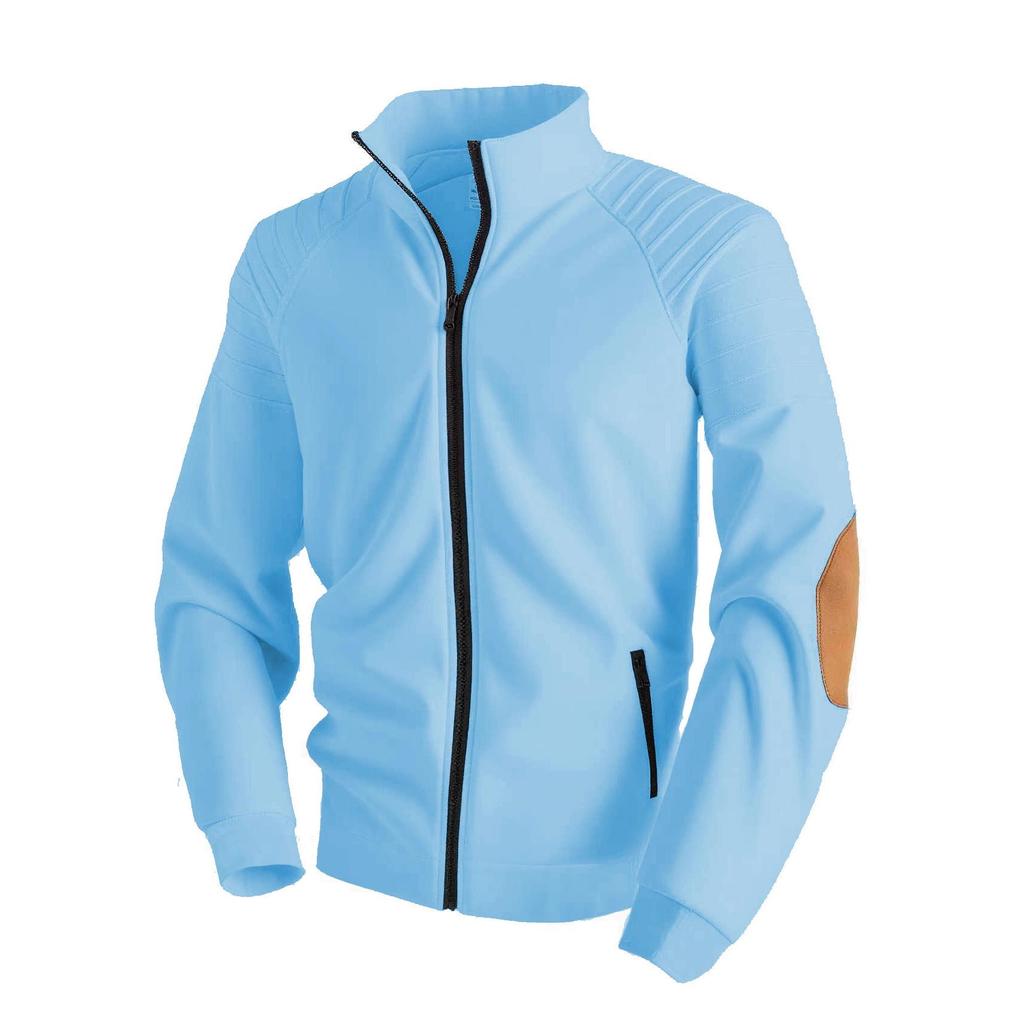 European Men's Stand-up Collar Zipper Jacket with Arm Pleats - High-Quality Casual Spring/Autumn Coat
