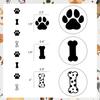 8Pcs Dog Paw Print Streamers Birthday Decorations - Dog Puppy Bone Theme Garlands Banners Ceiling Hanging Decors for Lets Pawty Birthday Baby Shower